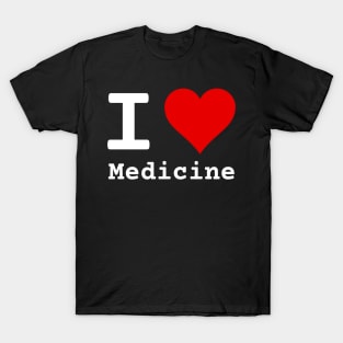 I Love Medicine | Stylized Heart Logo White T-Shirt